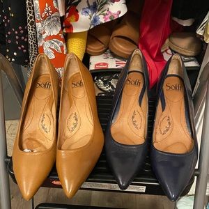 NWOT Soft altessa 7.5 leather kitten heels